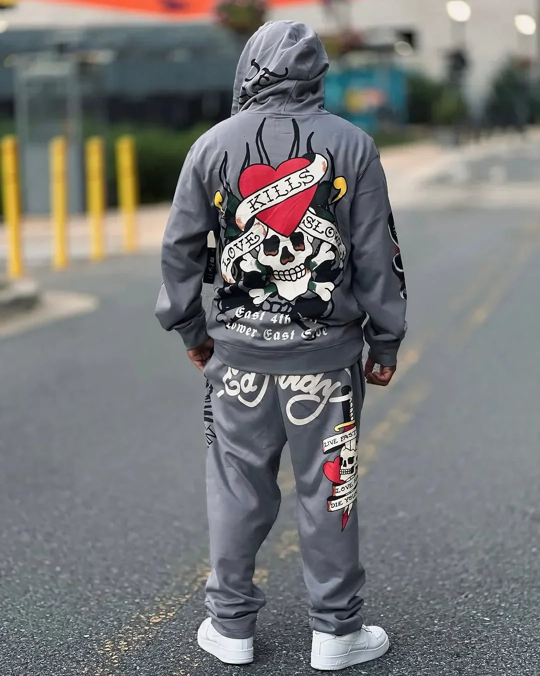 Ed Hardy LKS Skull Men's Zip Up Hoodie