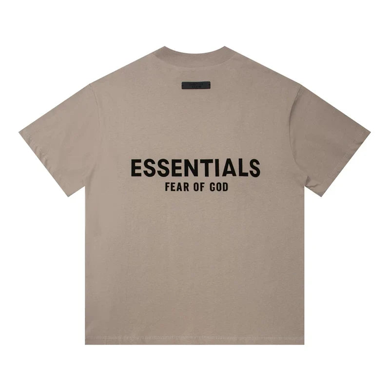 FEAR OF GOD ESSENTIALS Front Back Letter Print Unisex Short Sleeve T‑Shirt