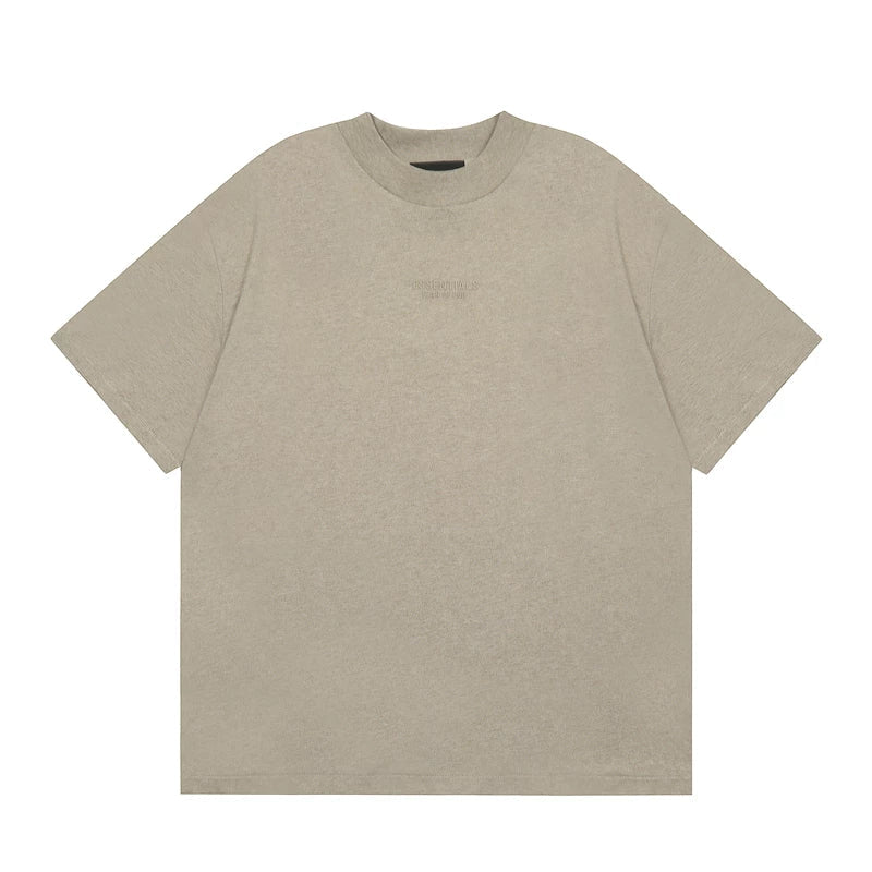 FEAR OF GOD ESSENTIALS Silicone Logo Short Sleeve T‑Shirt Unisex Loose Tee