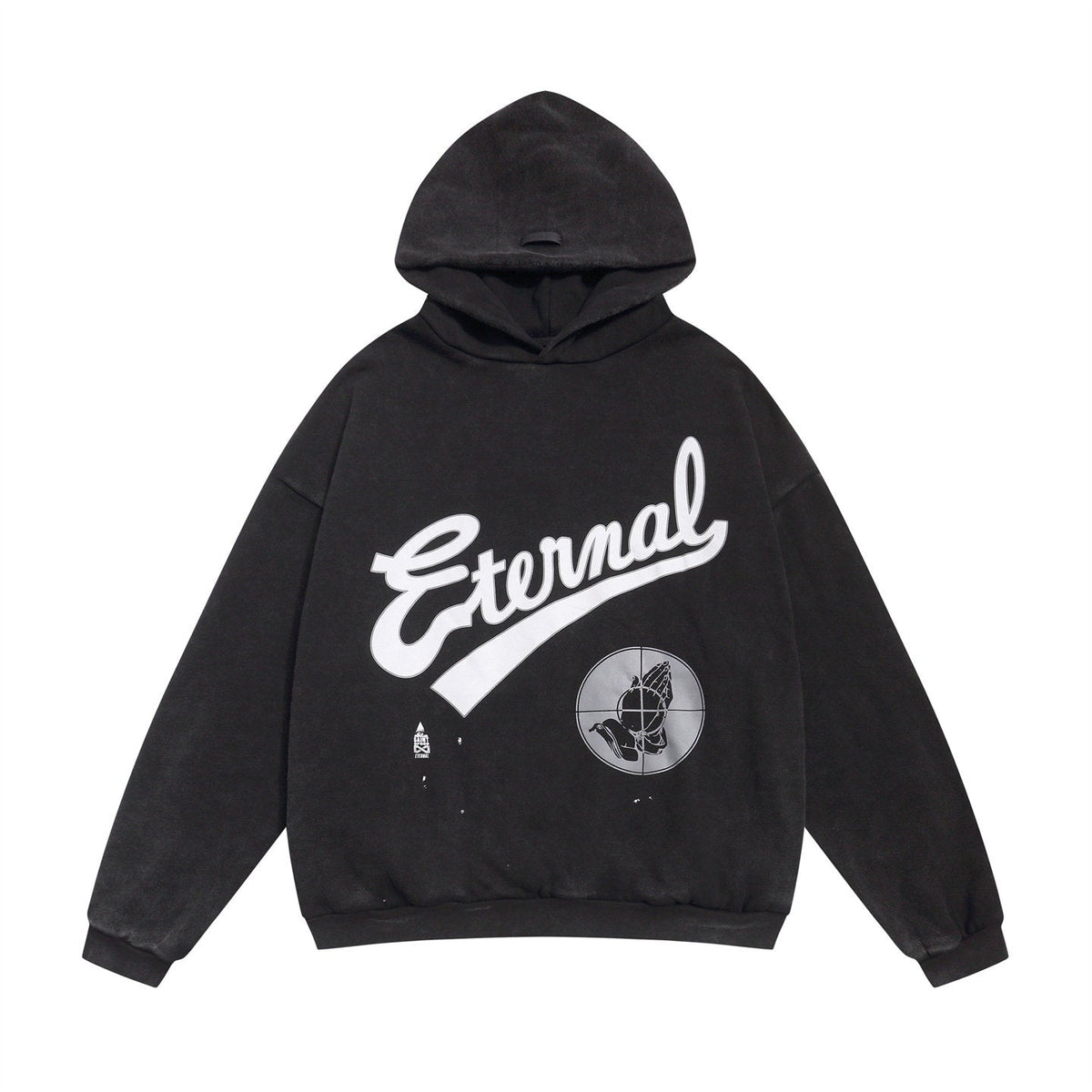 FEAR OF GOD FOG Co‑Branded Prayer Print Washed Fleece‑Lined Men’s Hoodie