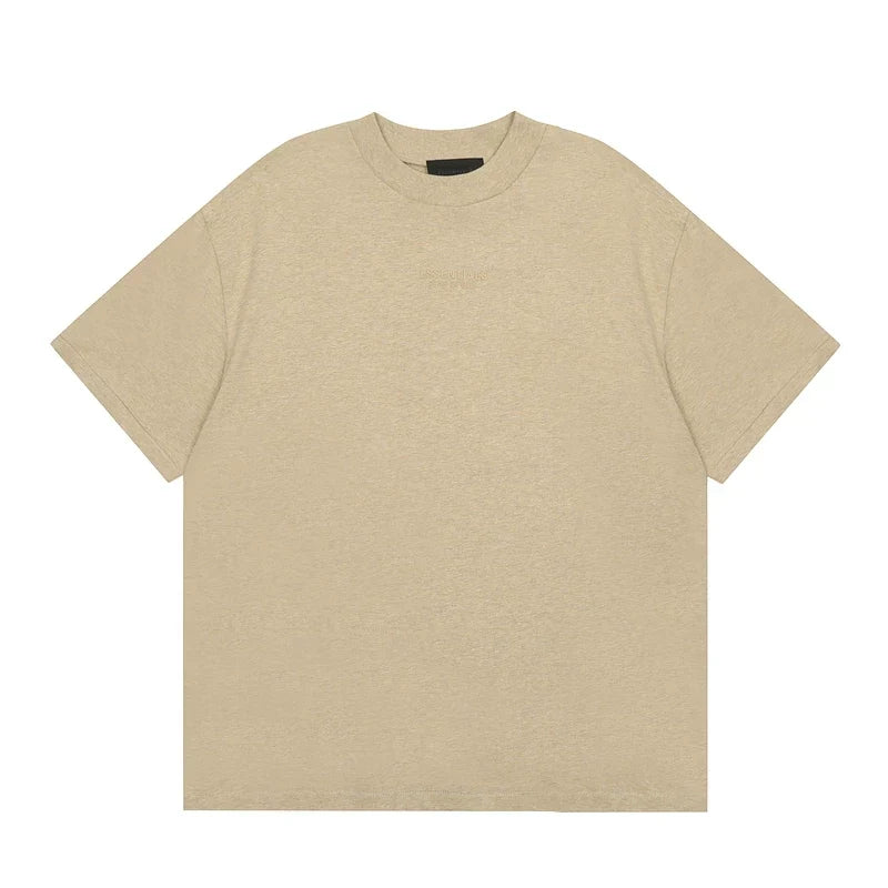 FEAR OF GOD ESSENTIALS Silicone Logo Short Sleeve T‑Shirt Unisex Loose Tee