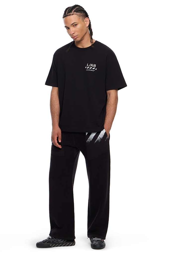 Off-White L/AB Diagonal Oversized Tee