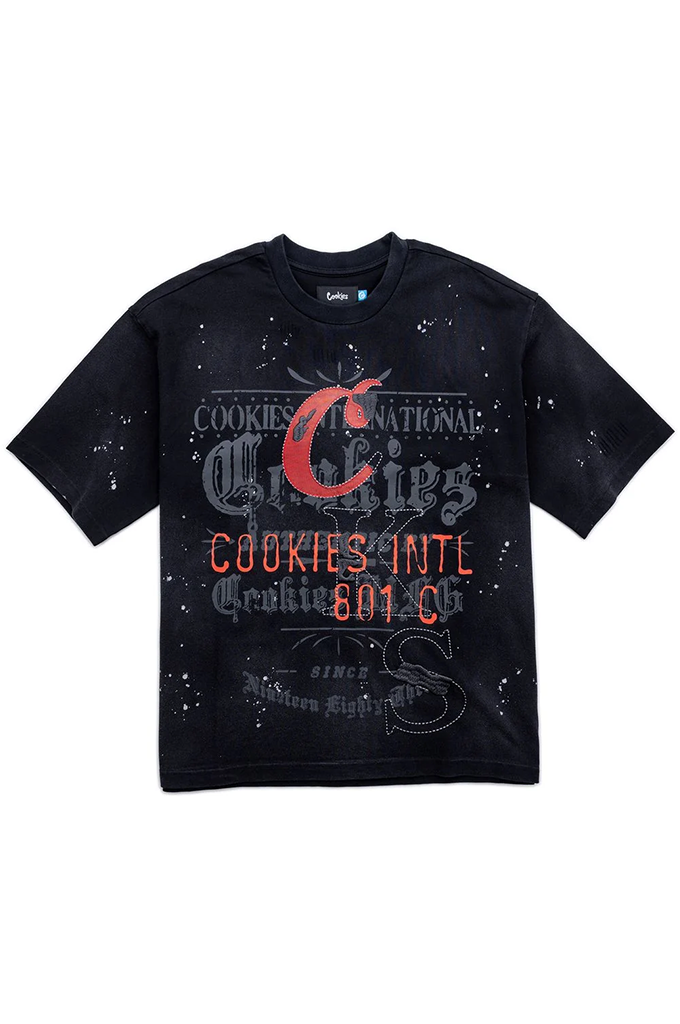 Cookies Gold Rush Distressed and Splattered Oversized Knit Tee