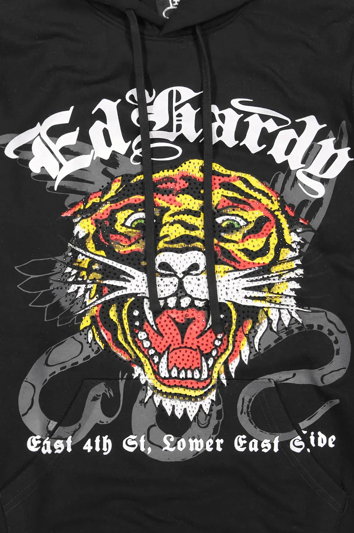 Ed Hardy Tiger Head Men's Pullover Hoodie