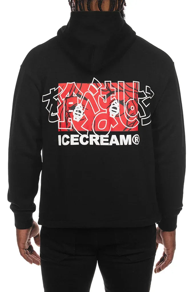 Icecream These Eyes Cropped Fit Hoodie