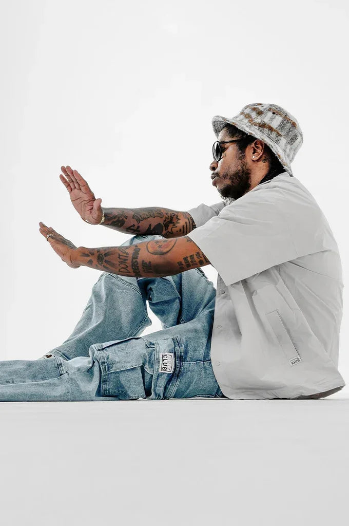 Pro Club Men's Heavyweight Baggy Fit Denim Cargo Pants