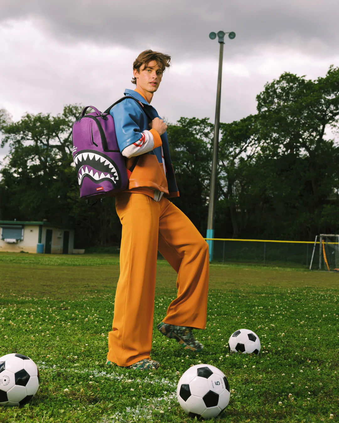 Sprayground Shark Central Bubbly Purple Bubble Shark Backpack
