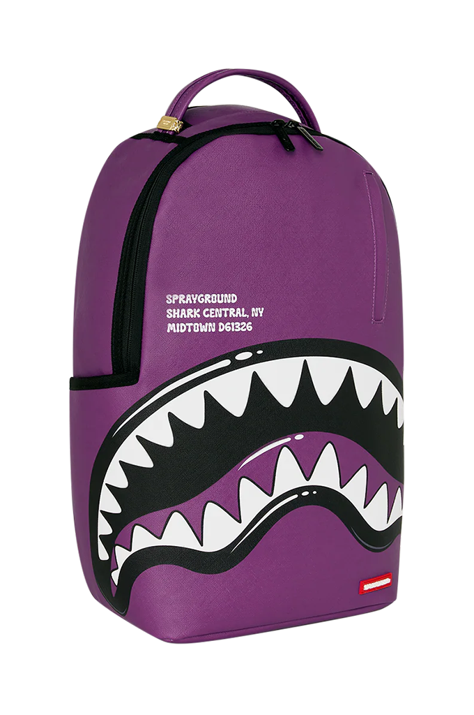 Sprayground Shark Central Bubbly Purple Bubble Shark Backpack