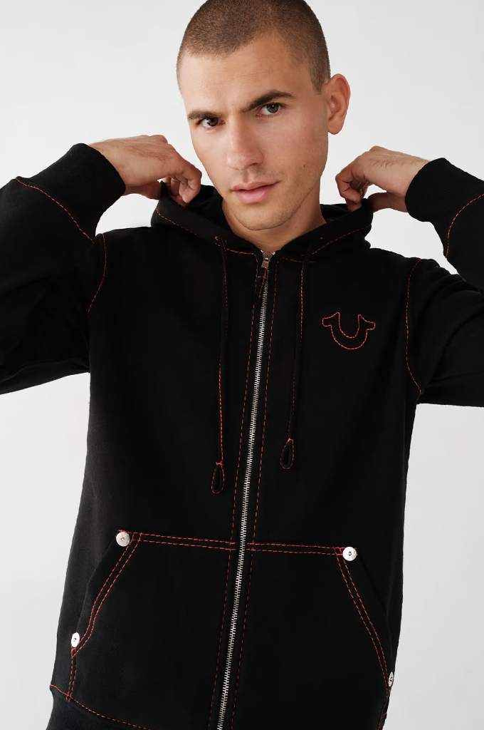 True Religion Big T Zip Hoodie