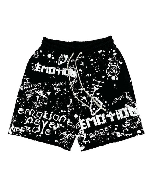 Mixed Emotions Graffiti Shorts Black