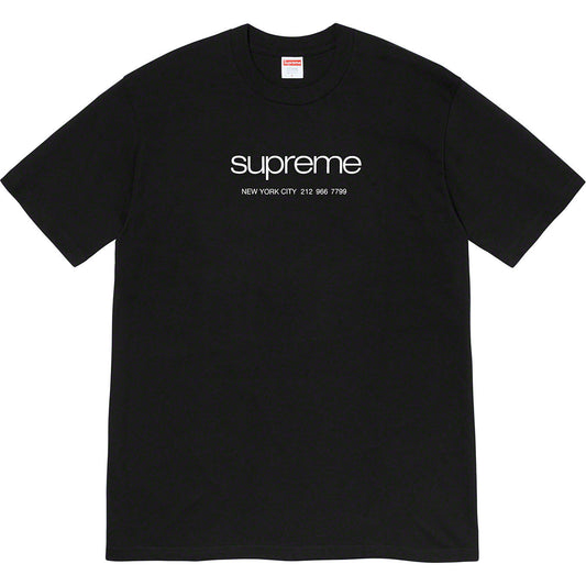 Supreme Minimal Linear Logo Black Tee
