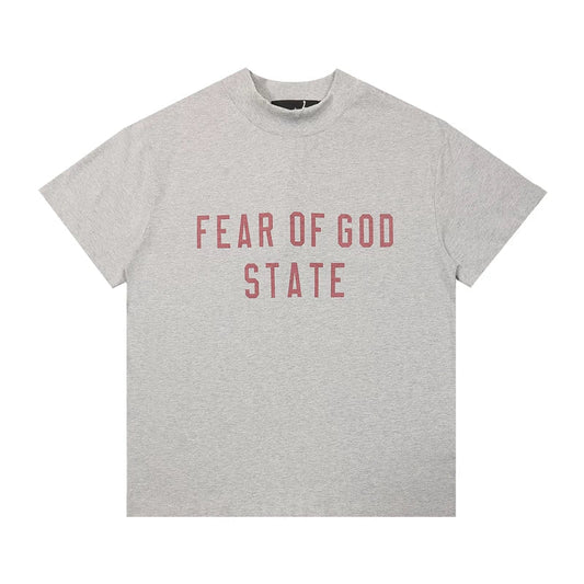 FEAR OF GOD ESSENTIALS American High‑Street Letter Print Loose Short Sleeve T‑Shirt