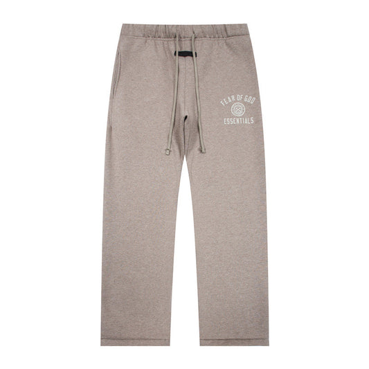FEAR OF GOD FOG ESSENTIALS Badge Fleece‑Lined Loose Straight‑Leg Sweatpants