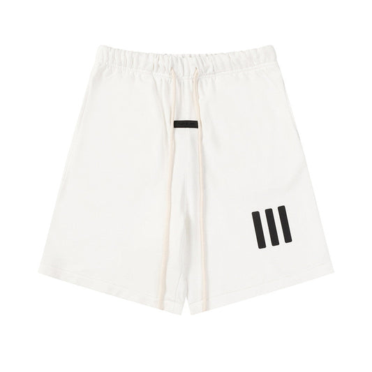 FEAR OF GOD FOG ESSENTIALS Silicone 3‑Stripes Unisex Loose 5‑Inch Sports Shorts