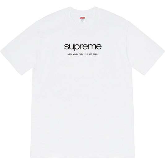 Supreme Minimal Linear Logo White Tee