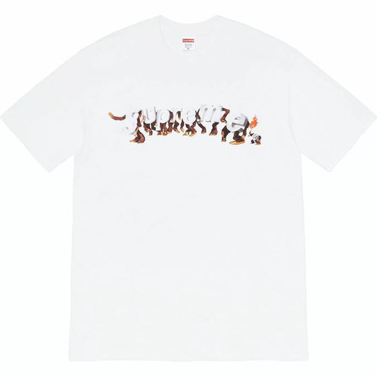 Supreme White / Multi Dogs Graphic T-Shirt