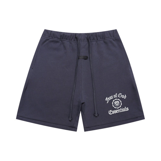 FEAR OF GOD FOG ESSENTIALS College Badge Print Loose Men’s High‑Street Shorts