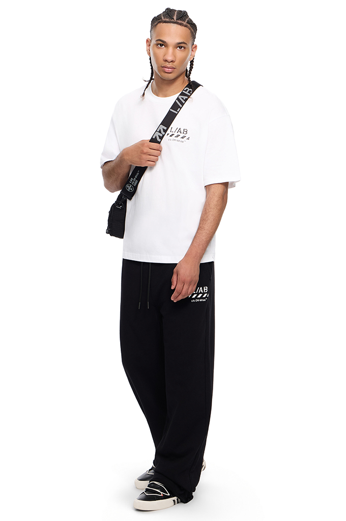 Off-White L/AB Diagonal Oversized Tee