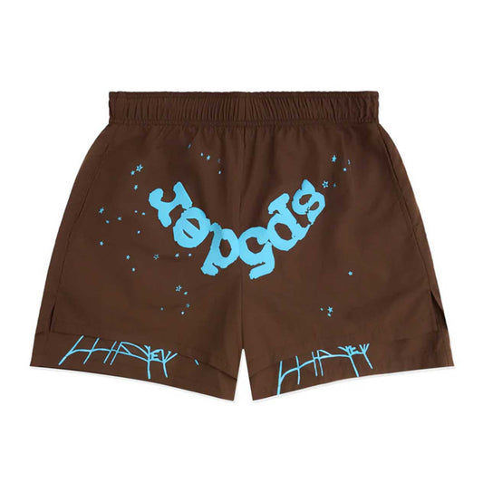 Sp5der Brown OG Web Double Layer Short