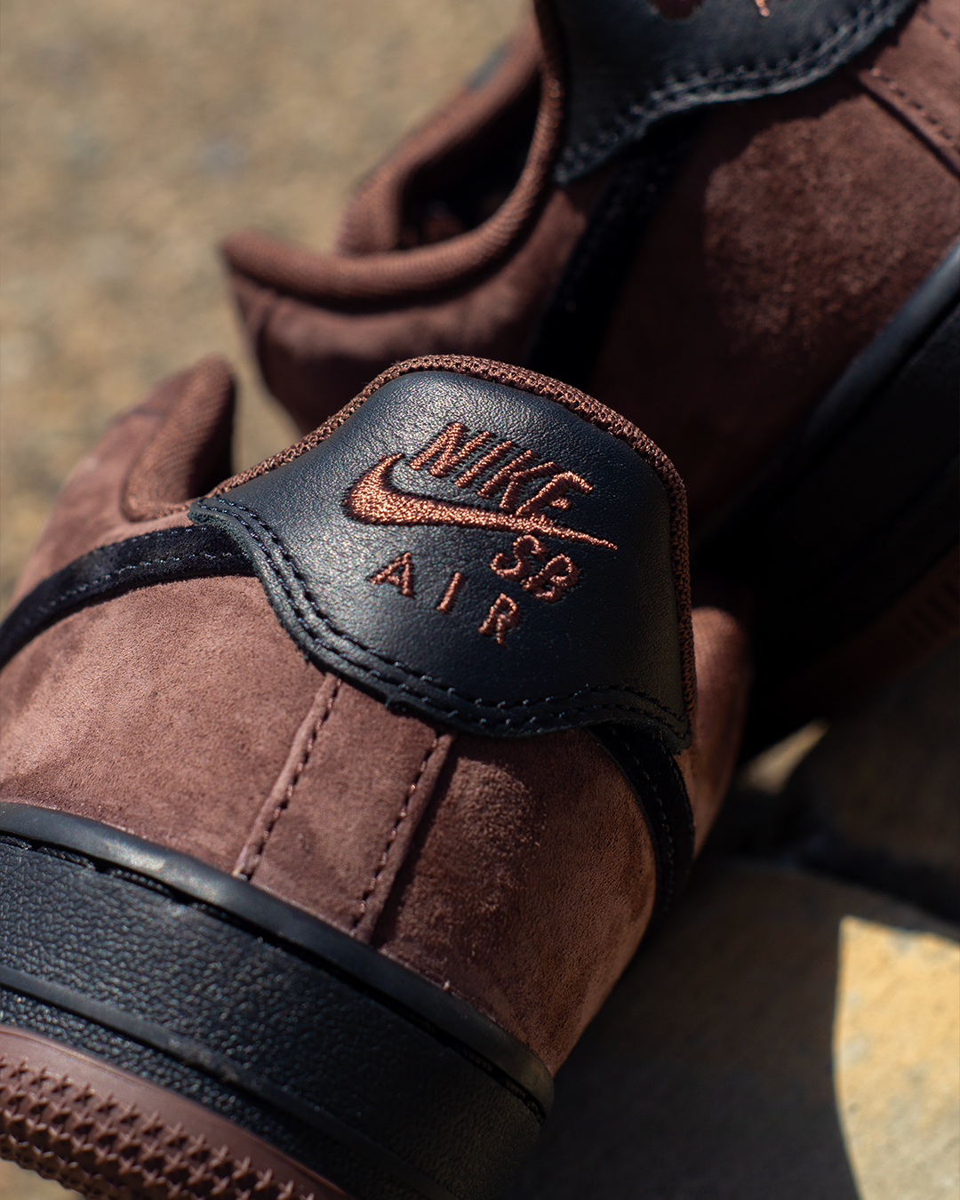 Nike SB Air Force 1 'AF-1' Skate Shoes (Light Chocolate/Black)