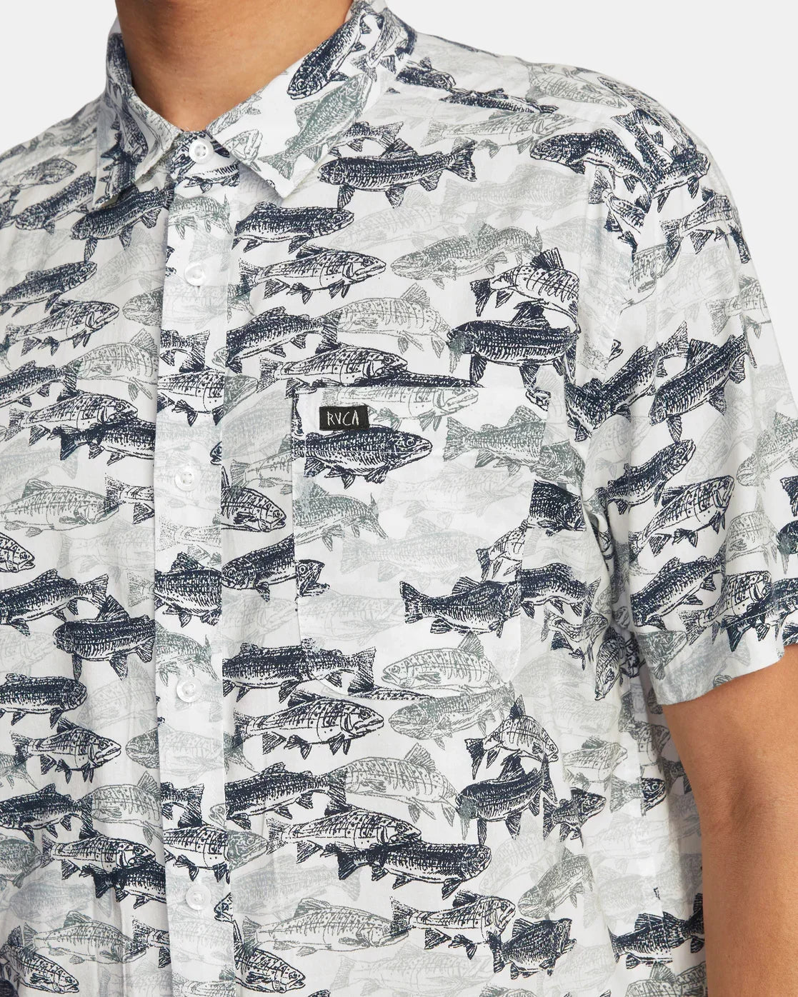 RVCA Horton Fish Woven Short Sleeve Shirt