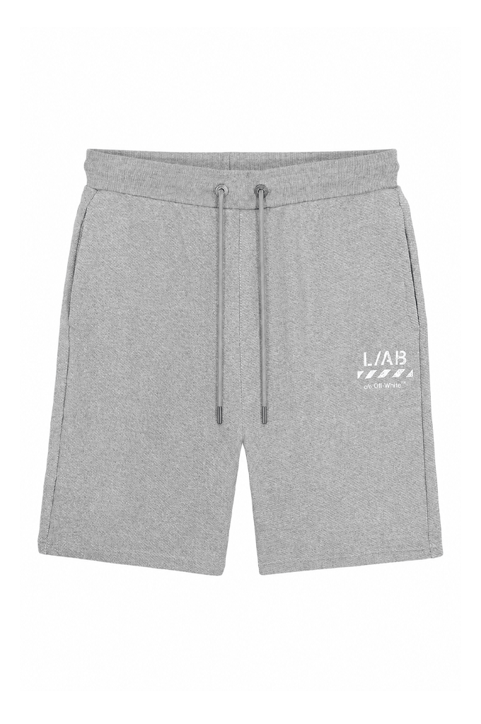 Off-White L/AB Diagonal Open Hem Jogger Shorts