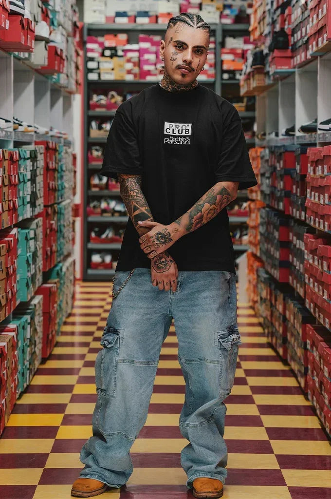 Pro Club Men's Heavyweight Baggy Fit Denim Cargo Pants