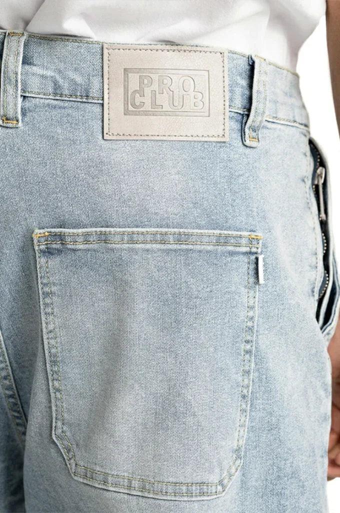 Pro Club Men's Heavyweight Baggy Fit Denim Cargo Pants