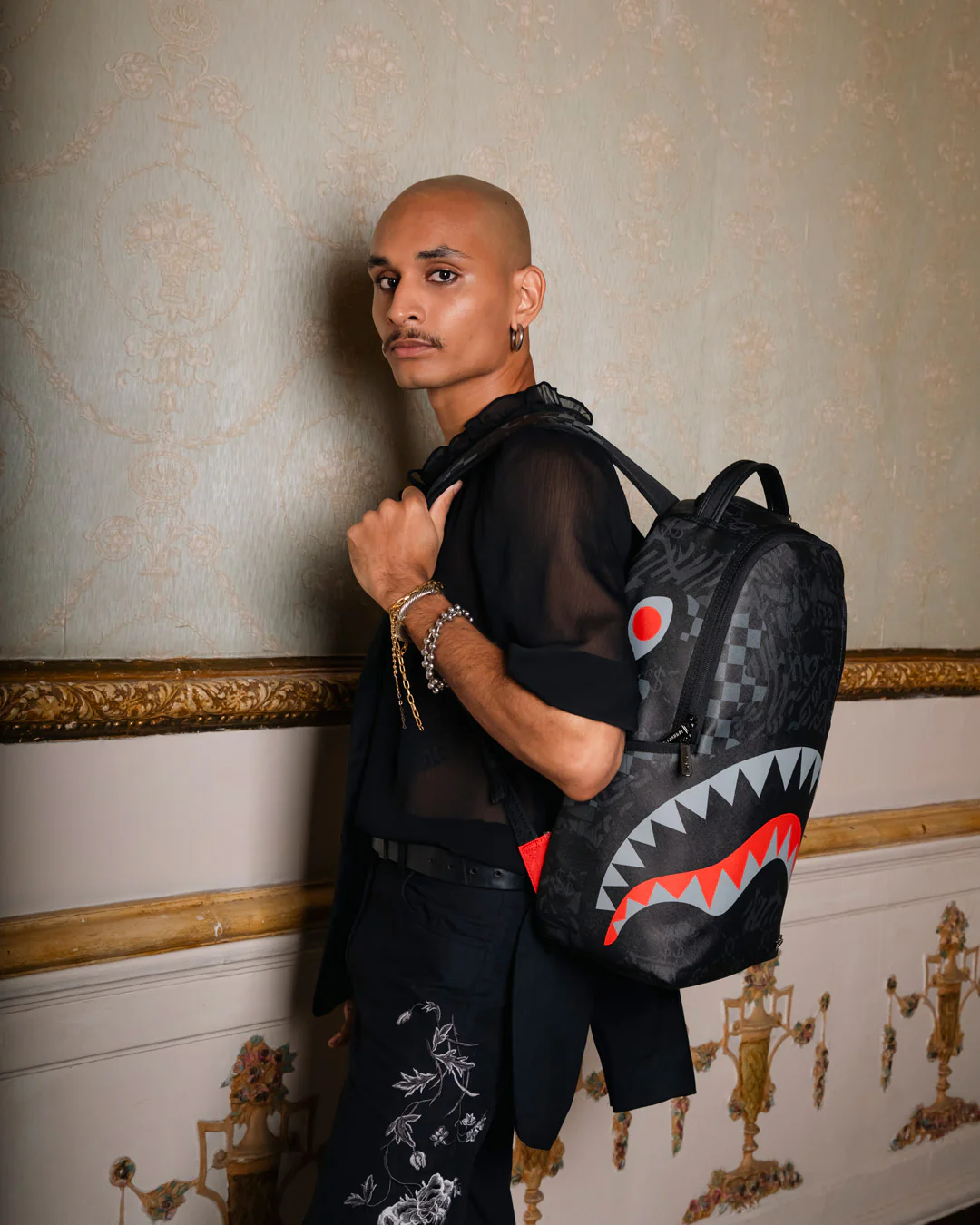 Sprayground 4AM Red Shark Eclipse Backpack