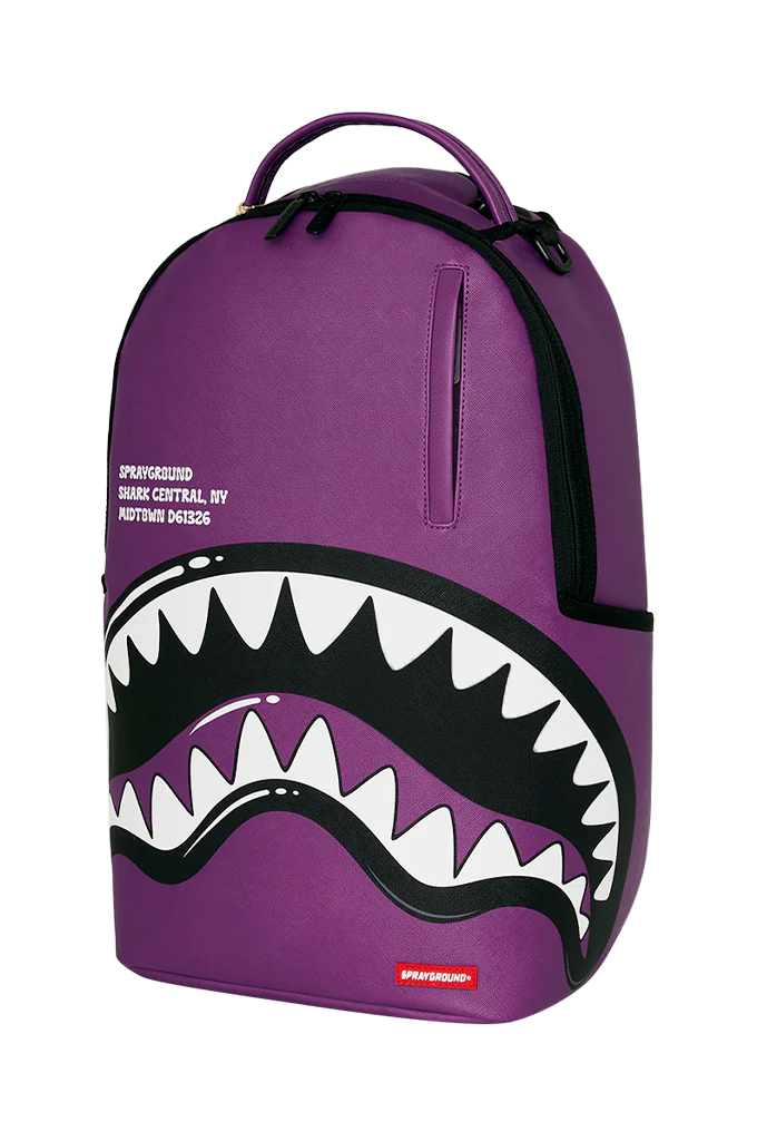 Sprayground Shark Central Bubbly Purple Bubble Shark Backpack