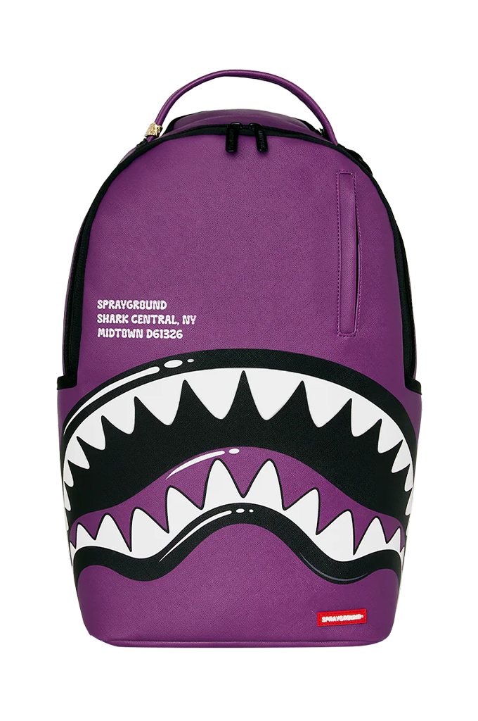 Sprayground Shark Central Bubbly Purple Bubble Shark Backpack
